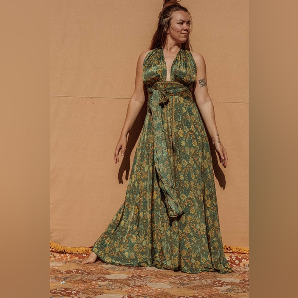 Gardenbelle Shop Jumpsuit, Green Floral